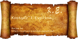 Kostyál Evelina névjegykártya